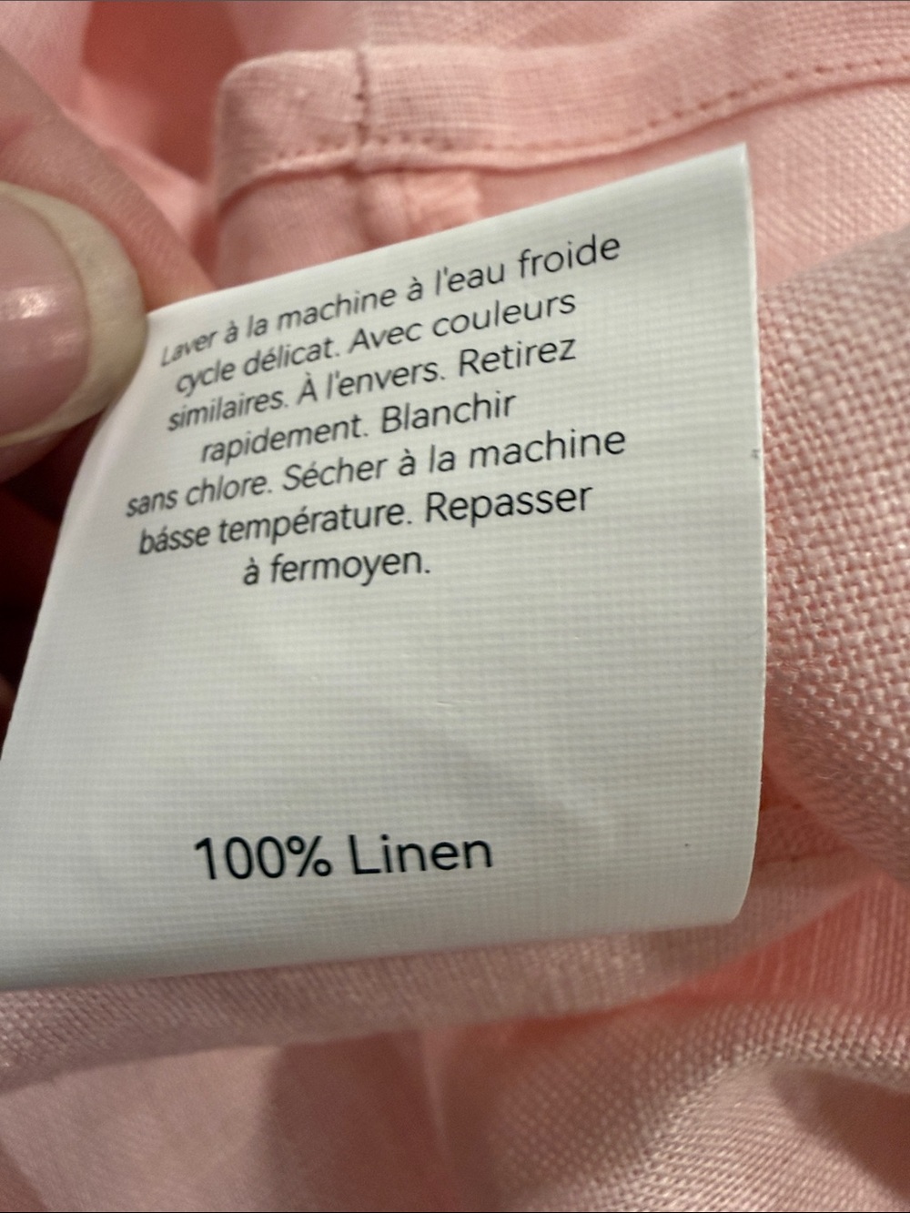 NWT Lintico Alexa Sz XL Light Pink 100% Linen Cottagecore Fit & Flare Midi Dress - Picture 10 of 13